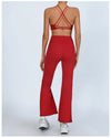 SPARK Color Blocking Criss-cross Back Yoga Two-piece Set PBD70