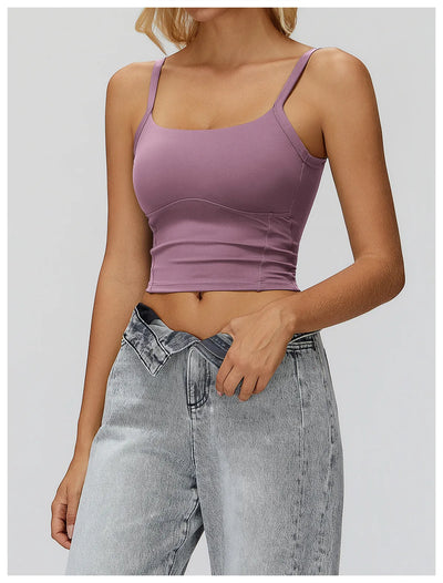 Women's tank top for yoga and running in purple