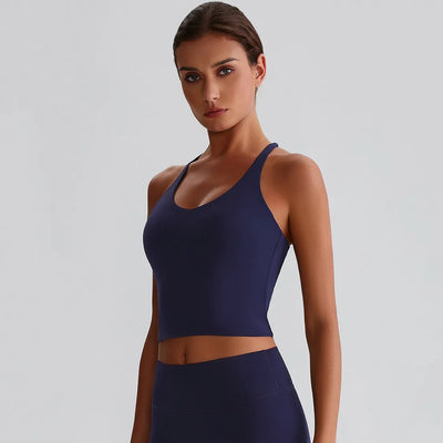 SPARK Yoga Crop Top with Sexy Cross Back LQ8028