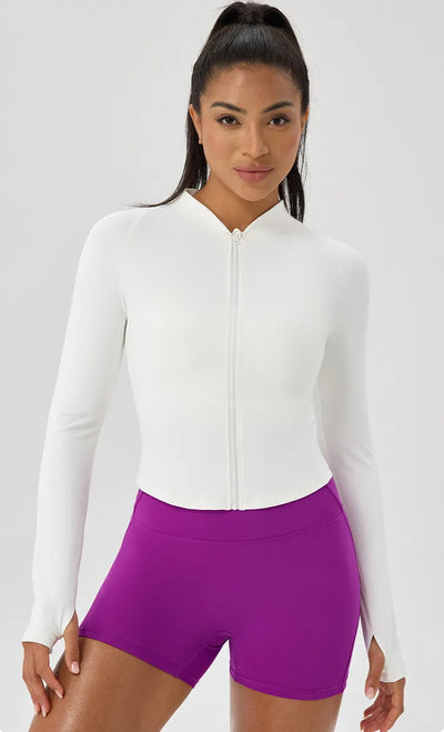SPARK Yoga Jacket Stand Collar Tops For Women YEL52567