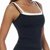 SPARK Fake Two-Piece Square Neck Yoga Tank Top ZC3092