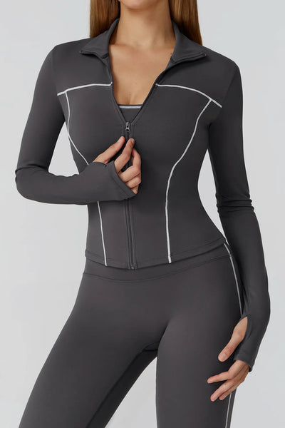 SPARK Contrast Color Slim Yoga Jacket ZC2036