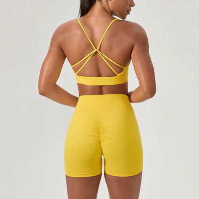 SPARK Women‘s Spring Activewear Yoga 2 Piece Set YEL52758+52459