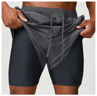 SPARK Men's Quick-drying Double Layer Athletic Shorts DD1182