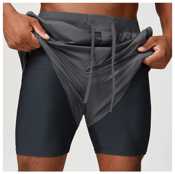 SPARK Men's Quick-drying Double Layer Athletic Shorts DD1182