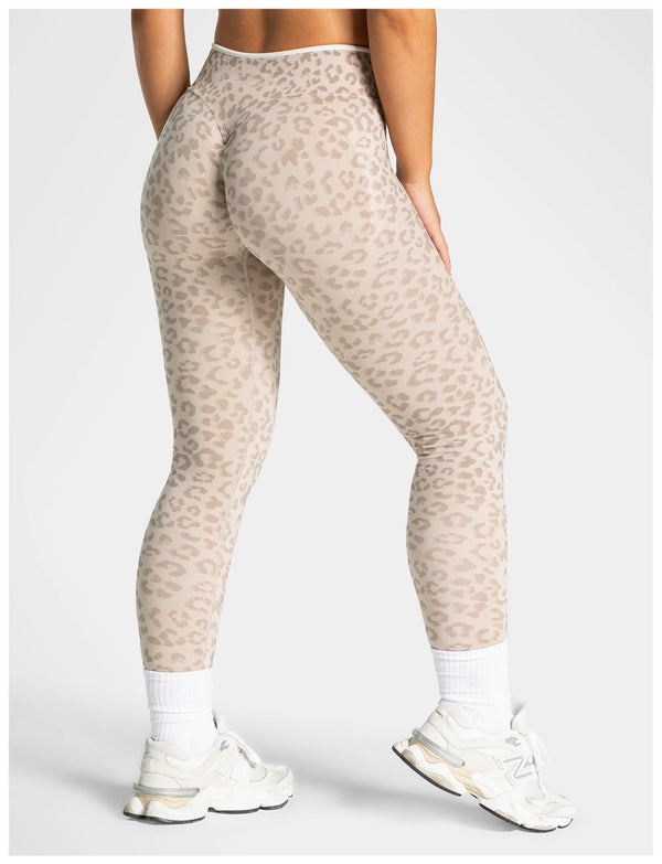SPARK Seamless Leopard-print Yoga Fitness Leggings RXW3006-2