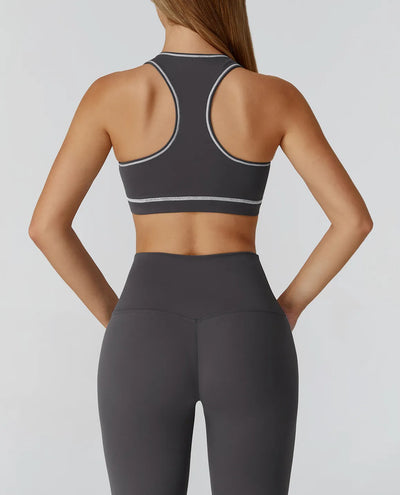 SPARK Contrast Color Brushed Yoga Bra ZC2036