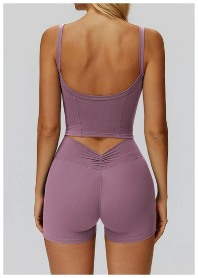 Women's tank top for yoga and running in purple