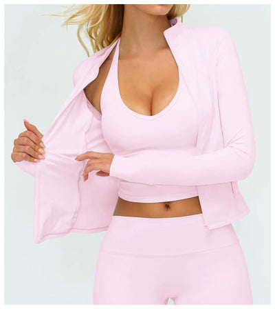 SPARK Yoga Long-sleeved Zip-up Pocket Jacket For Women ZC4510