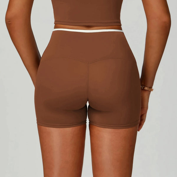 SPARK Women's Nude Feel High Waist Yoga Shorts ZC9238