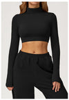 SPARK High Collar Yoga Hollow Back Tight Sports Top ZC4507