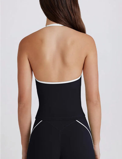 SPARK Halter Neck Spaghetti Straps Yoga Tank Top QY6550