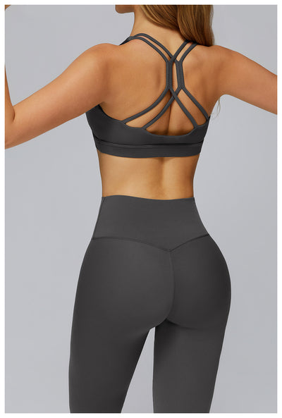 SPARK Cross Hollow Back Sports Bra for Running and Fitness ZC7011
