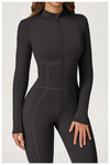 SPARK Plush Warm Stand Collar Zipper Long-sleeved Jumpsuit ZC5050
