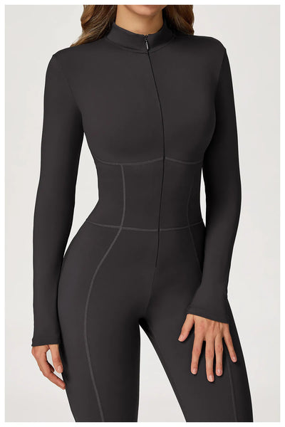 SPARK Plush Warm Stand Collar Zipper Long-sleeved Jumpsuit ZC5050