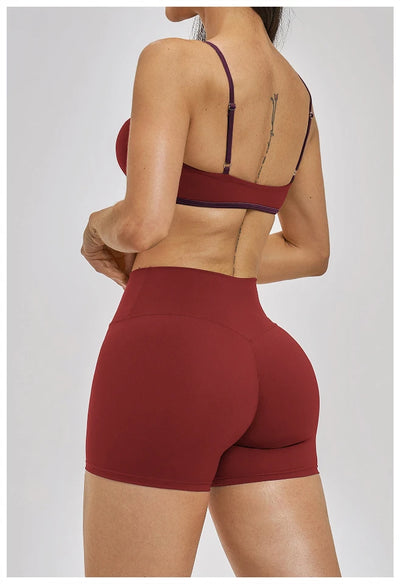 SPARK Women's Color Block Spaghetti Strap Yoga Bra ZC6116