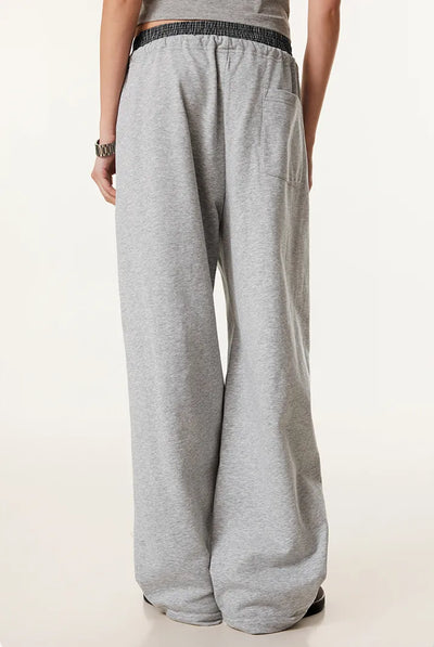 SPARK Double Waist Casual Wide Leg Pants TH25154