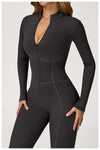 SPARK Plush Warm Stand Collar Zipper Long-sleeved Jumpsuit ZC5050