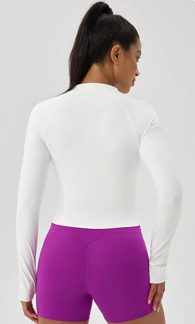 SPARK Yoga Jacket Stand Collar Tops For Women YEL52567