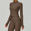 SPARK Ribbed Stand-up Collar Slim Yoga JacketZC3093