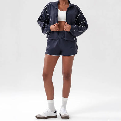 SPARK Contrast Color Two Piece Tennis Outfits Set JK245