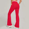 SPARK Color Block Cross Waist Yoga Flared Pants TF25129
