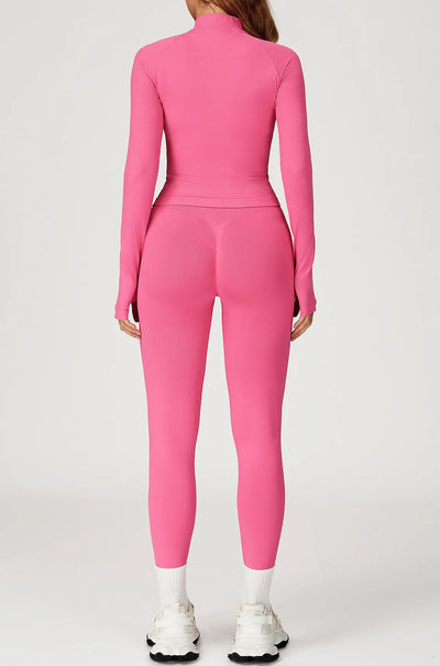 SPARK Stand Collar Zipper Yoga Jacket For Women ZC4513