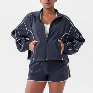 SPARK Contrast Color Two Piece Tennis Outfits Set JK245