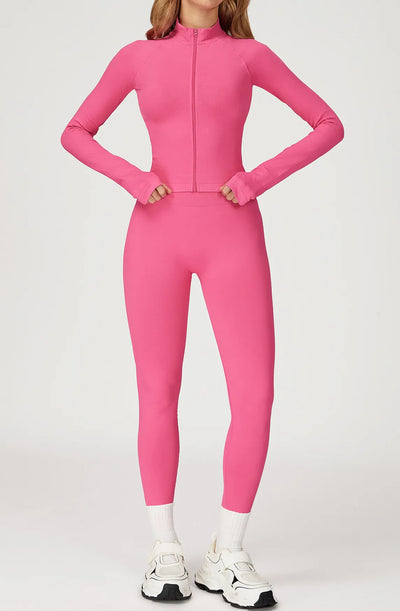 SPARK Stand Collar Zipper Yoga Jacket For Women ZC4513