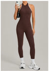 SPARK Color-Block Backless Yoga Long Jumpsuit TF26231
