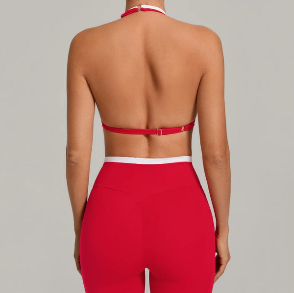 SPARK Color Block Fake Two-Piece Yoga Fitness Bra TF40602