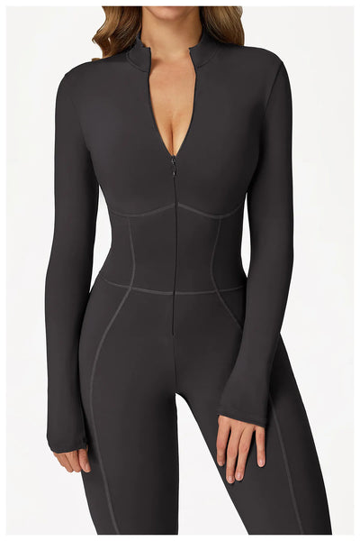 SPARK Plush Warm Stand Collar Zipper Long-sleeved Jumpsuit ZC5050