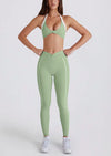SPARK Contrast Color Twist High Waist Yoga Leggings QY6552