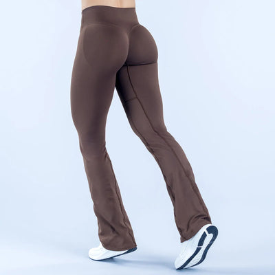 SPARK Seamless Cross-Waist Yoga Pants with Flared Legs RXW3016