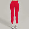 SPARK Color Block Cross Waist Yoga Leggings with Pockets TF28402