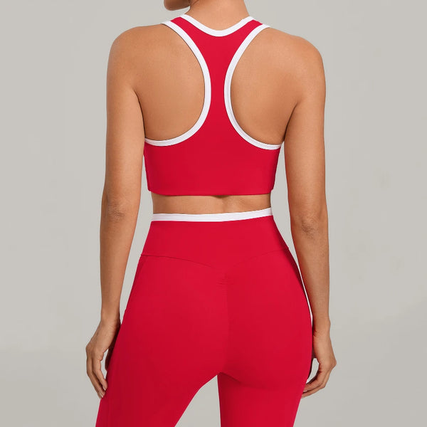 SPARK Women's Color Block U-Neck Yoga Tank Top TF4012
