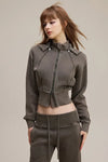 SPARK Retro Removable Hooded Jacket for Women TH25301