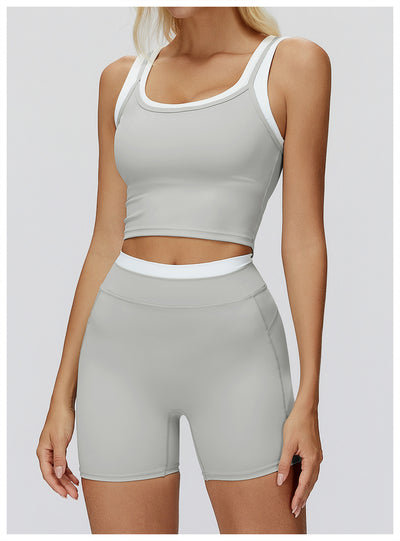 SPARK Two-piece Split Yoga Tank Top For Women ZC3129