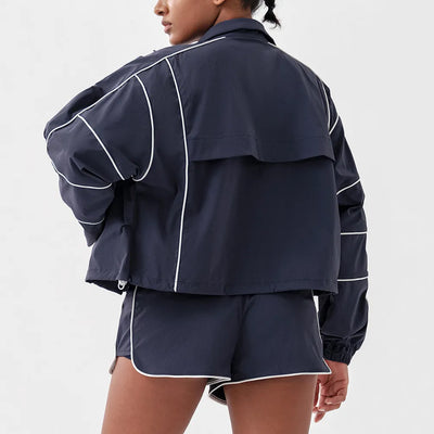 SPARK Contrast Color Two Piece Tennis Outfits Set JK245
