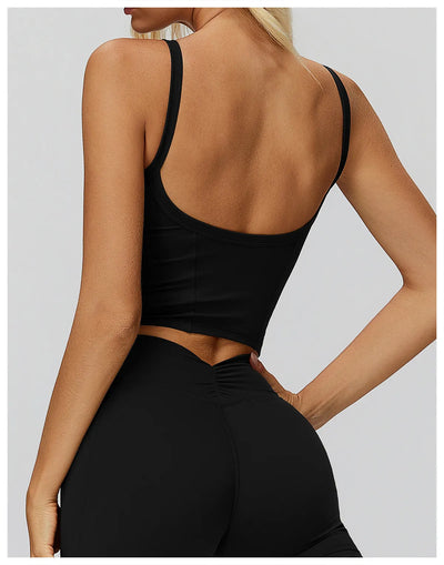 supportive workout top in black