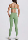 SPARK Contrast Color Twist High Waist Yoga Leggings QY6552