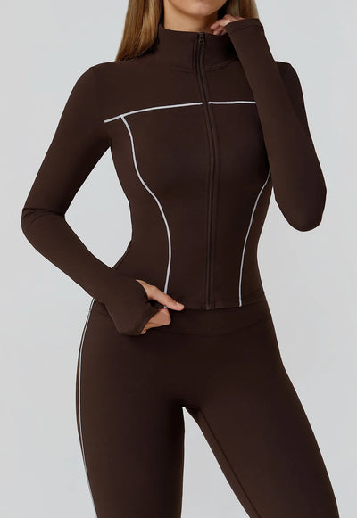 SPARK Contrast Color Slim Yoga Jacket ZC2036