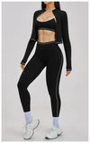 SPARK Women's Contrast Color Brushed Yoga Jacket ZC3562