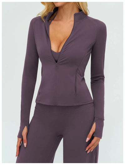 SPARK Yoga Long-sleeved Zip-up Pocket Jacket For Women ZC4510