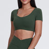 SPARK Soft Crew Neck Yoga Crop Top LQ4093