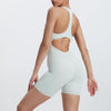 SPARK Yoga Zipper Short Jumpsuit LQ4086