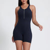 SPARK Yoga Zipper Short Jumpsuit LQ4086