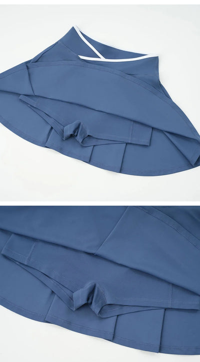 SPARK Criss-Cross V-Waist Outdoor Sports Yoga Tennis Skirt HQ777