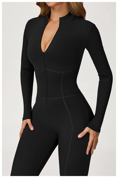 SPARK Plush Warm Stand Collar Zipper Long-sleeved Jumpsuit ZC5050