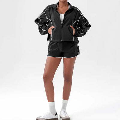 SPARK Contrast Color Two Piece Tennis Outfits Set JK245